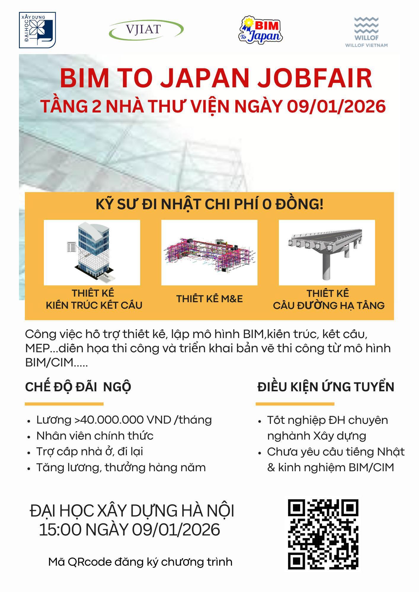 VIỆC LÀM BIM/CIM TẠI NHẬT BẢN DÀNH CHO KỸ SƯ/KIẾN TRÚC SƯ